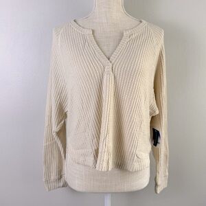 Abound Tan Notch Neck Raglan Top